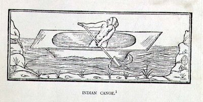 Indian Canoe, from The Narrative and Critical History of America, edited by Justin Winsor, London, 1886 by English School